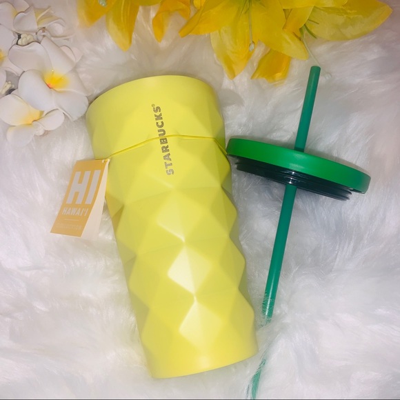 Starbucks Hawaii Pineapple Stainless Tumbler Steel Studded Cup 16oz Discontinued - Picture 11 of 14